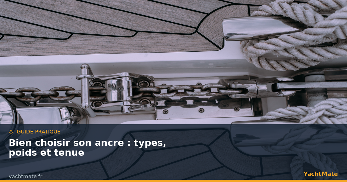 Bien choisir son ancre : types, poids et tenue