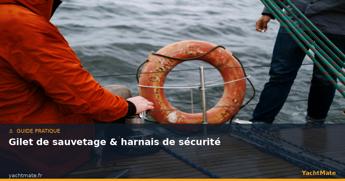 Gilet de sauvetage et harnais de sécurité à bord