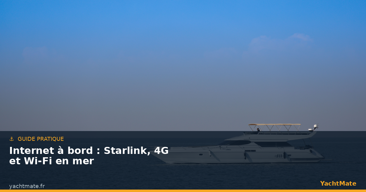 Internet à bord : Starlink, 4G et Wi-Fi en mer
