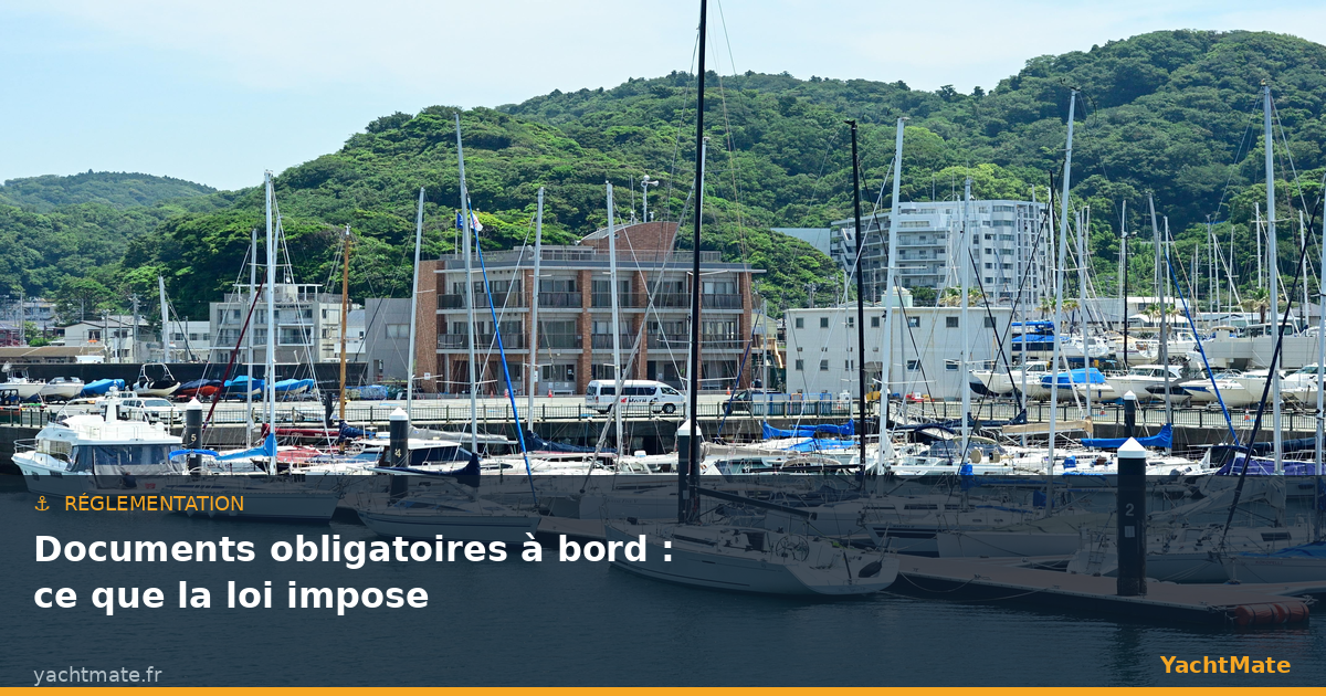 Documents obligatoires à bord d'un bateau de plaisance