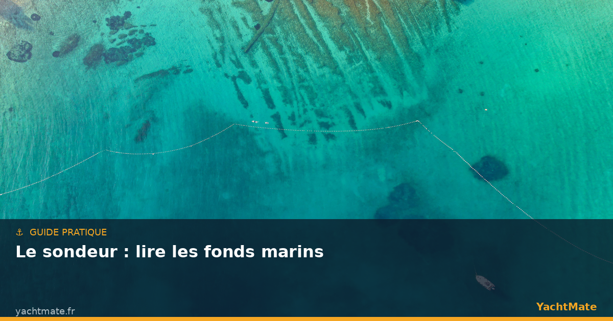 Voilier naviguant sur une eau claire au-dessus d'un fond peu profond