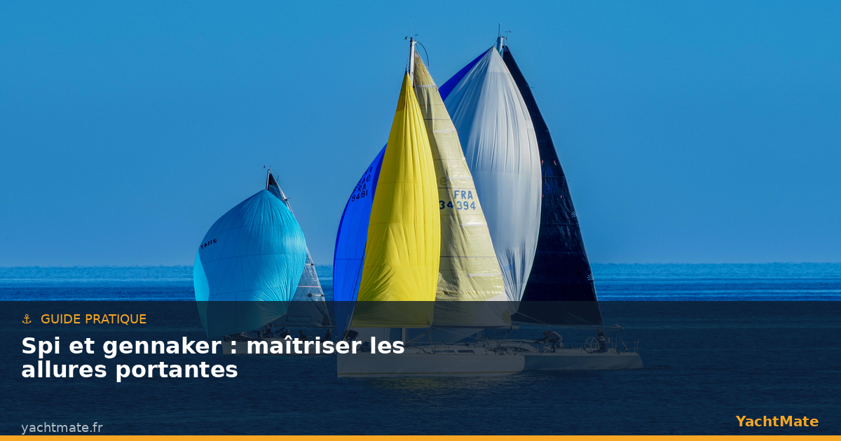 Voiliers sous spinnaker aux allures portantes